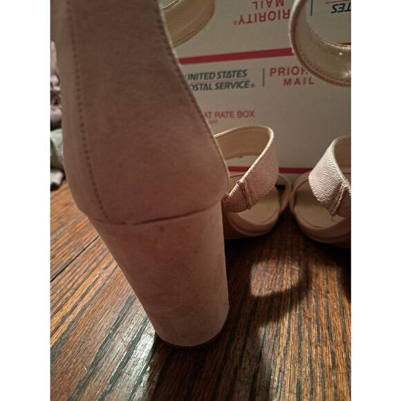 8M Chinese Laundry Tan Khaki Nude Ooen Toe Ankle Strap Chunky High Heel … - Picture 6 of 8